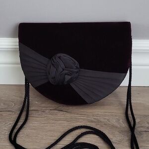 Eaton Black Velvet Vintage Bag